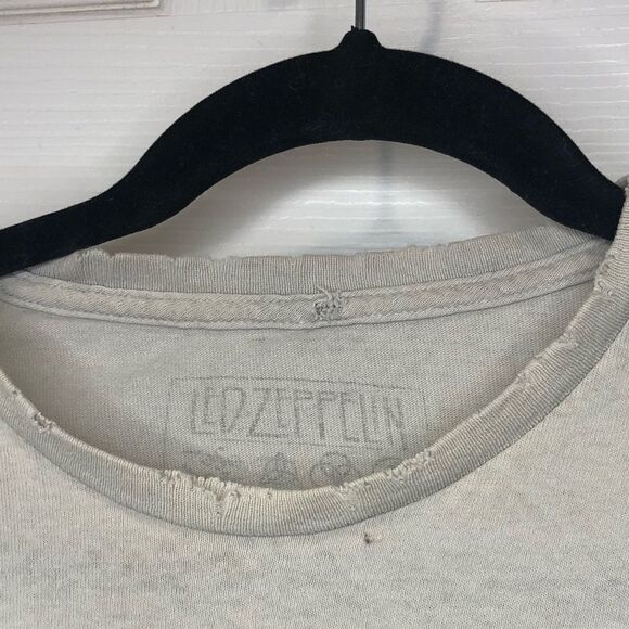 Led Zeppelin United States of America 1977 tour distressed crop tee shirt - Picture 7 of 15